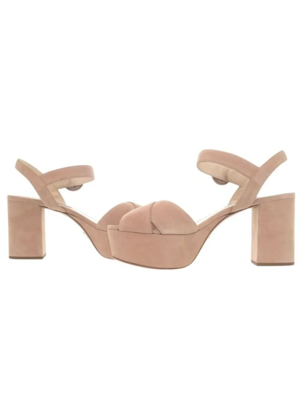Prada Platform Sandals 38 Suede Pink - Picture 6 of 8
